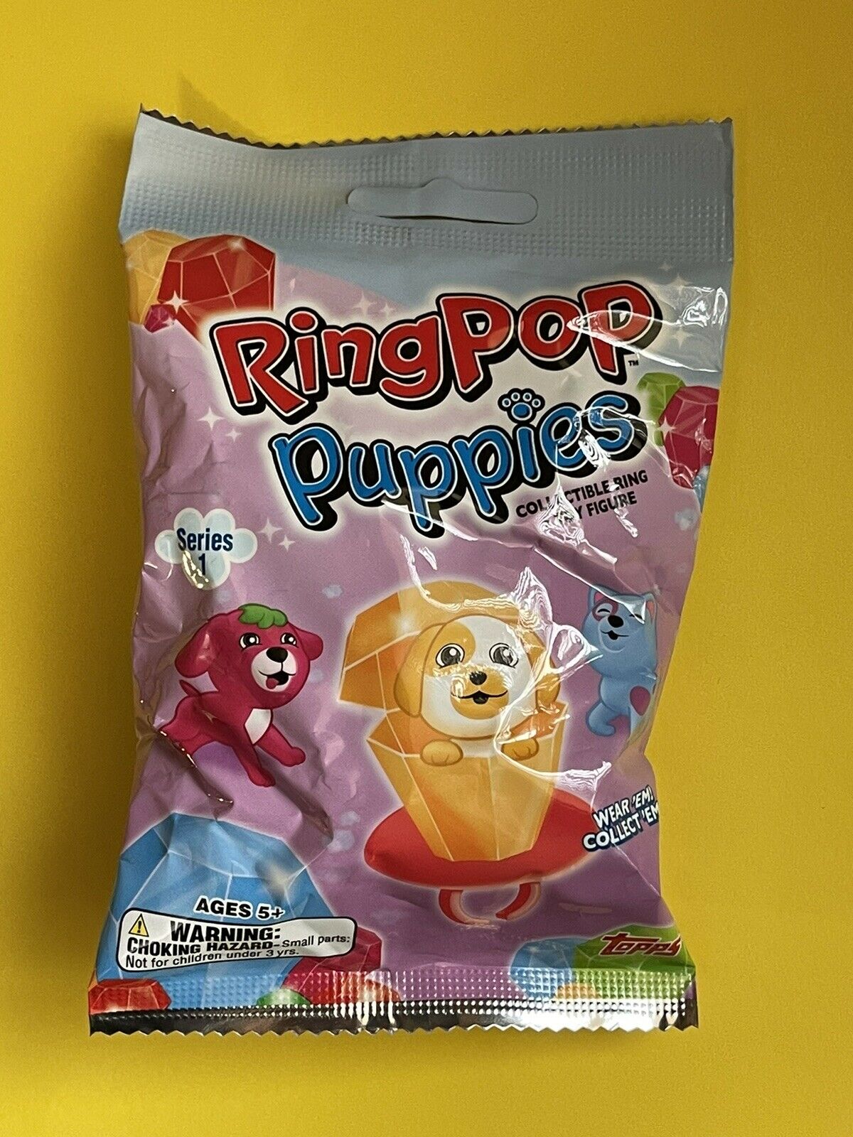Topps Ringpop Puppies Collectible Ring Toy Figure ~ One Random Pack - New! 💥