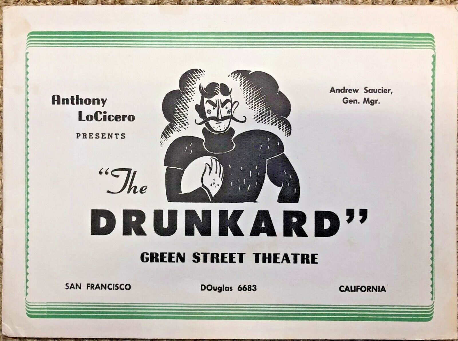 Vtg. 1945 The Drunkard Green Street Theatre, San Francisco Souvenir Photo Folder