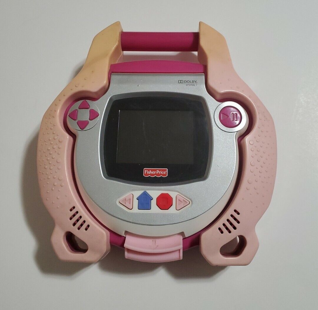 Fisher Price Kid Tough Portable Dvd Player Pink - For Parts Or Repair