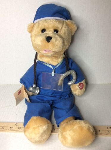 19” Chantilly Lane Scrubs Plush Male Bear Surgeon Bad Case Of Loving You Not Wkg