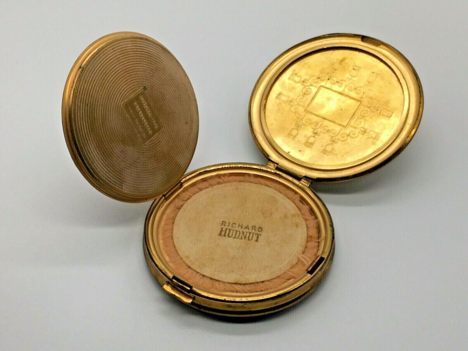 Vintage Art-deco Richard Hudnut Compact With Puff
