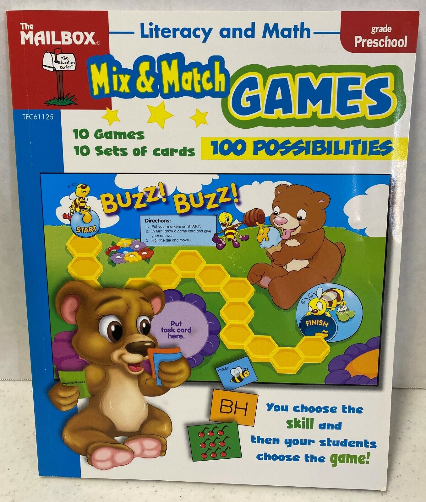 The Mailbox Literacy And Math Mix & Match Games Preschool Tec61125