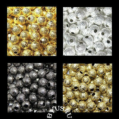 Spacer Beads Stardust Bling Round 4mm Choice Of Finishes 100pc