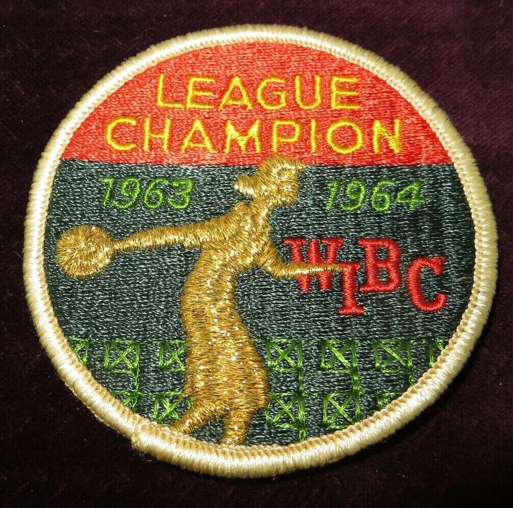 Vintage Bowling Patch - 1963-64 Wibc Women's League Champion - Nos