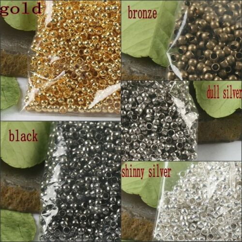 Crimps Round Findings Beads In 5colors To Choose  For Jewerly Making