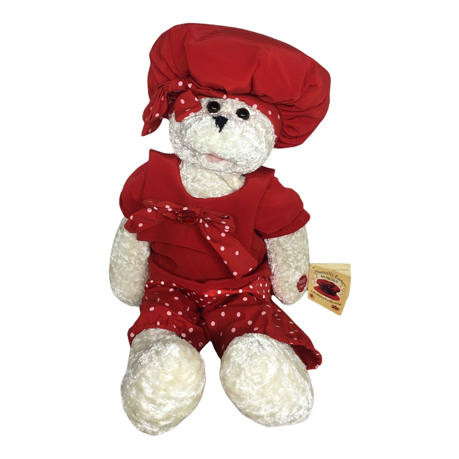 Chantilly Lane “melody”  Musicals Bear Red Hat Sings Top Of The World 22" Plush