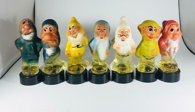 Rare~ 1938 Ussr Flora~ Disney's "seven Dwarfs From Snow White" Perfume Bottles