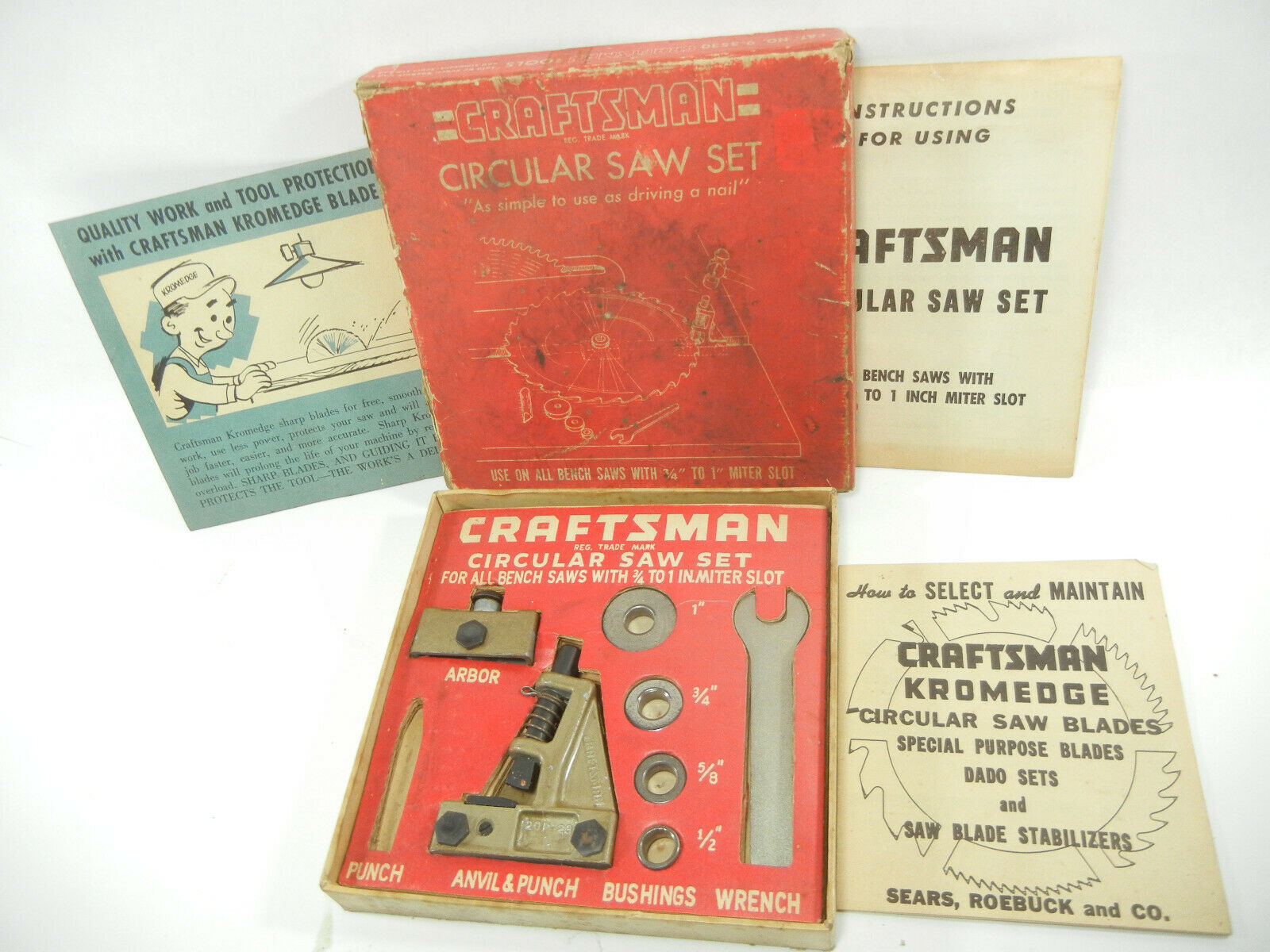 Craftsman Circular Saw Set No. 9-3530 G073