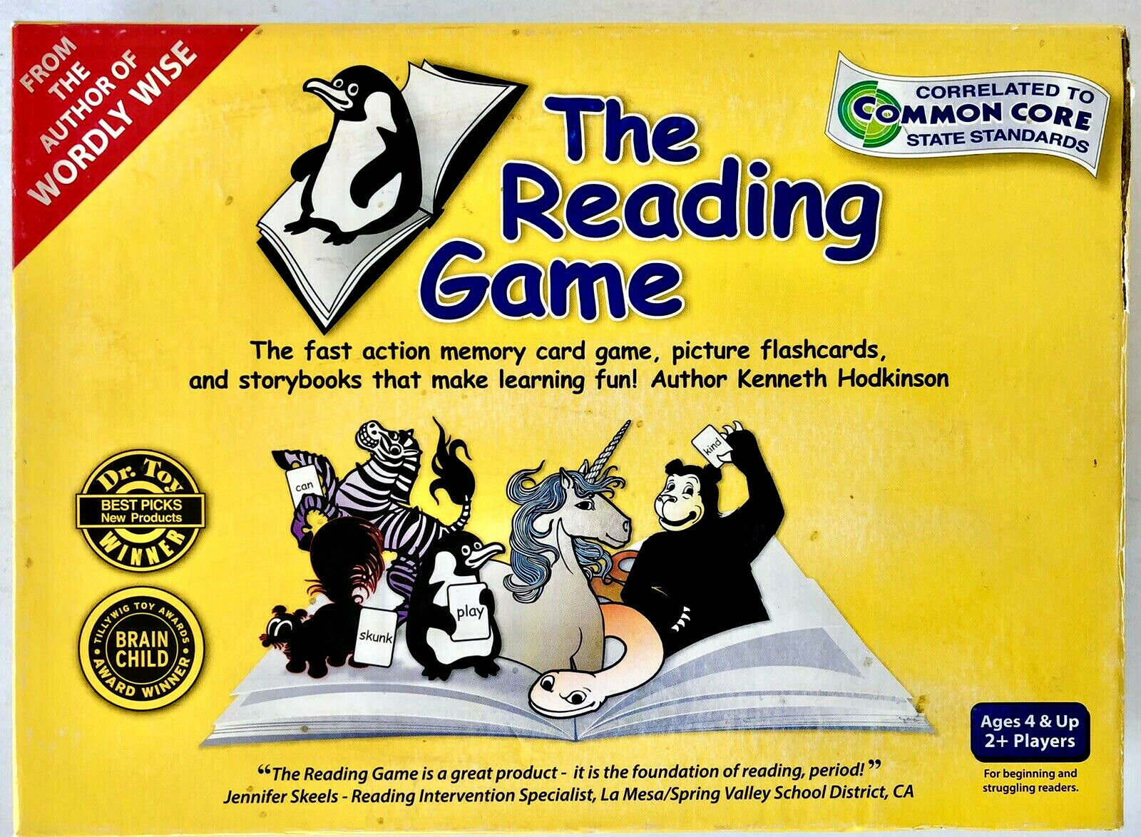 The Reading Game - Learn To Read Program - Fast Action Memory Card Game - Age 4+